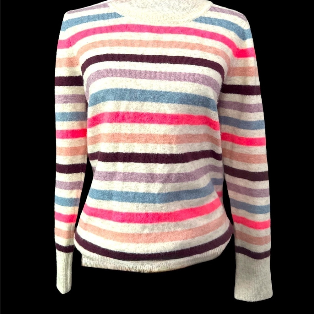 Loft- Striped Vibrant Multicolor Women's Sweater